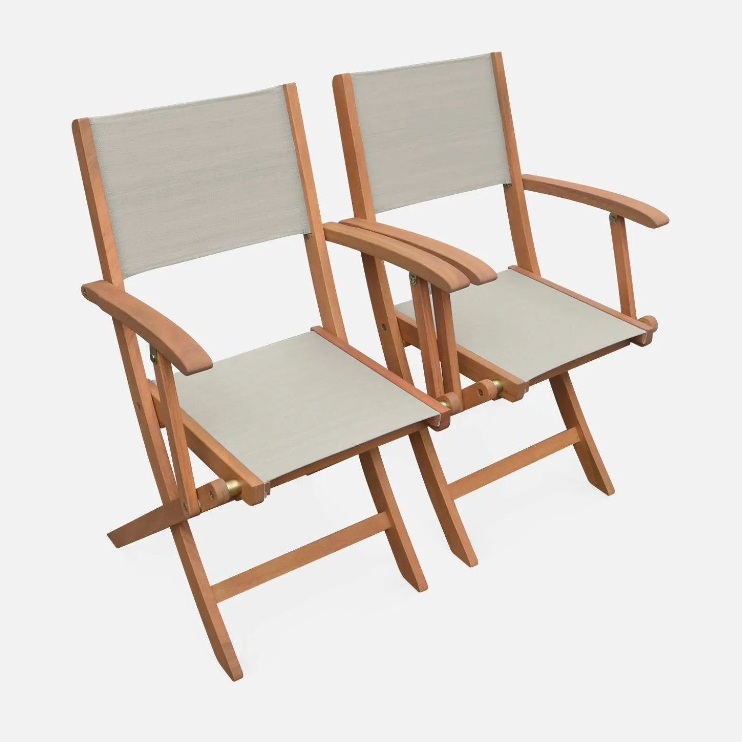 2er-Set Gartensessel aus Holz, Klappbar