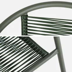 4er-Set Gartensessel aus Stahl mit Kunststoff-Bespannung