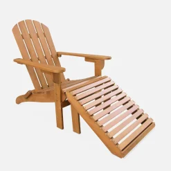 2er-Set Gartensessel mit Fußstütze