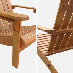 2er-Set Gartensesseln aus Holz