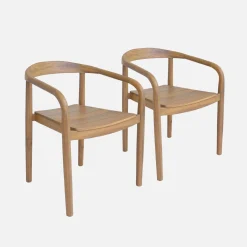 2er-Set Gartenstühle aus Akazienholz