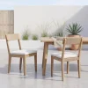 2er-Set Gartenstühle aus Akazienholz und Seil