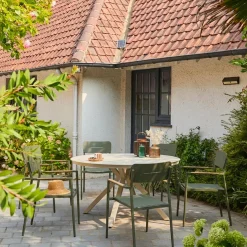 4er-Set Gartenstühle aus Aluminium und Textilene