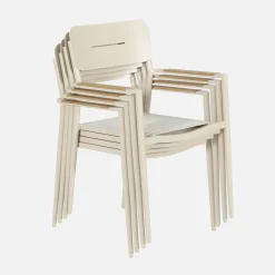 4er-Set Gartenstühle aus Aluminium und Textilene