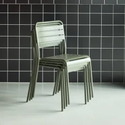 4er-Set Gartenstühle aus Stahl