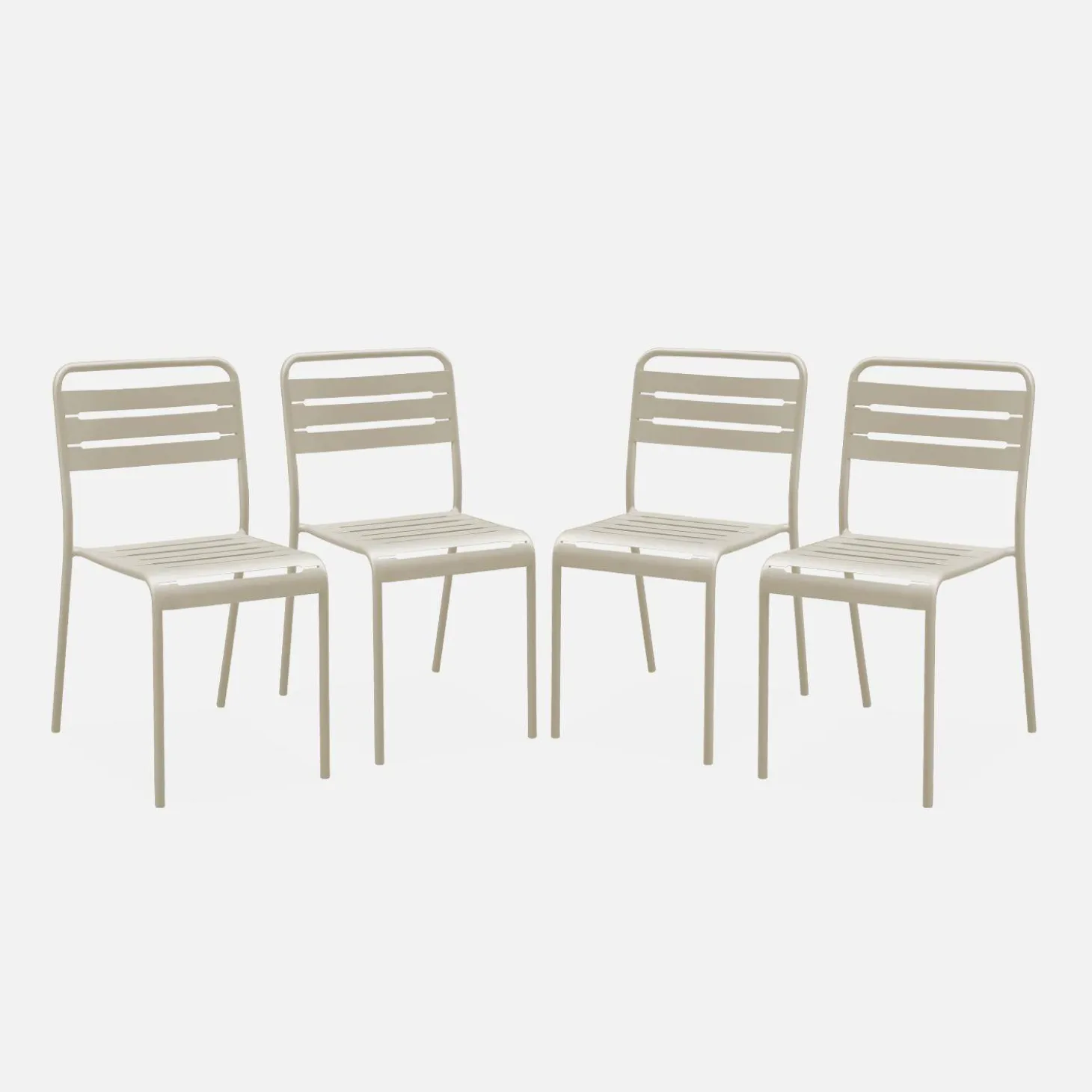 4er-Set Gartenstühle aus Stahl