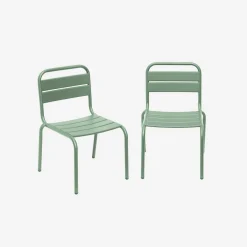 2er-Set Kinderstühle aus Metall