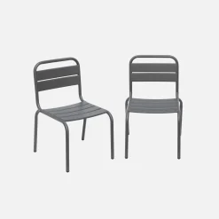 2er-Set Kinderstühle aus Metall