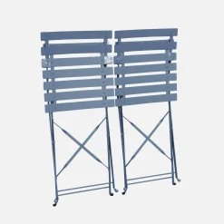 2er-Set klappbare Gartenstühle aus Stahl