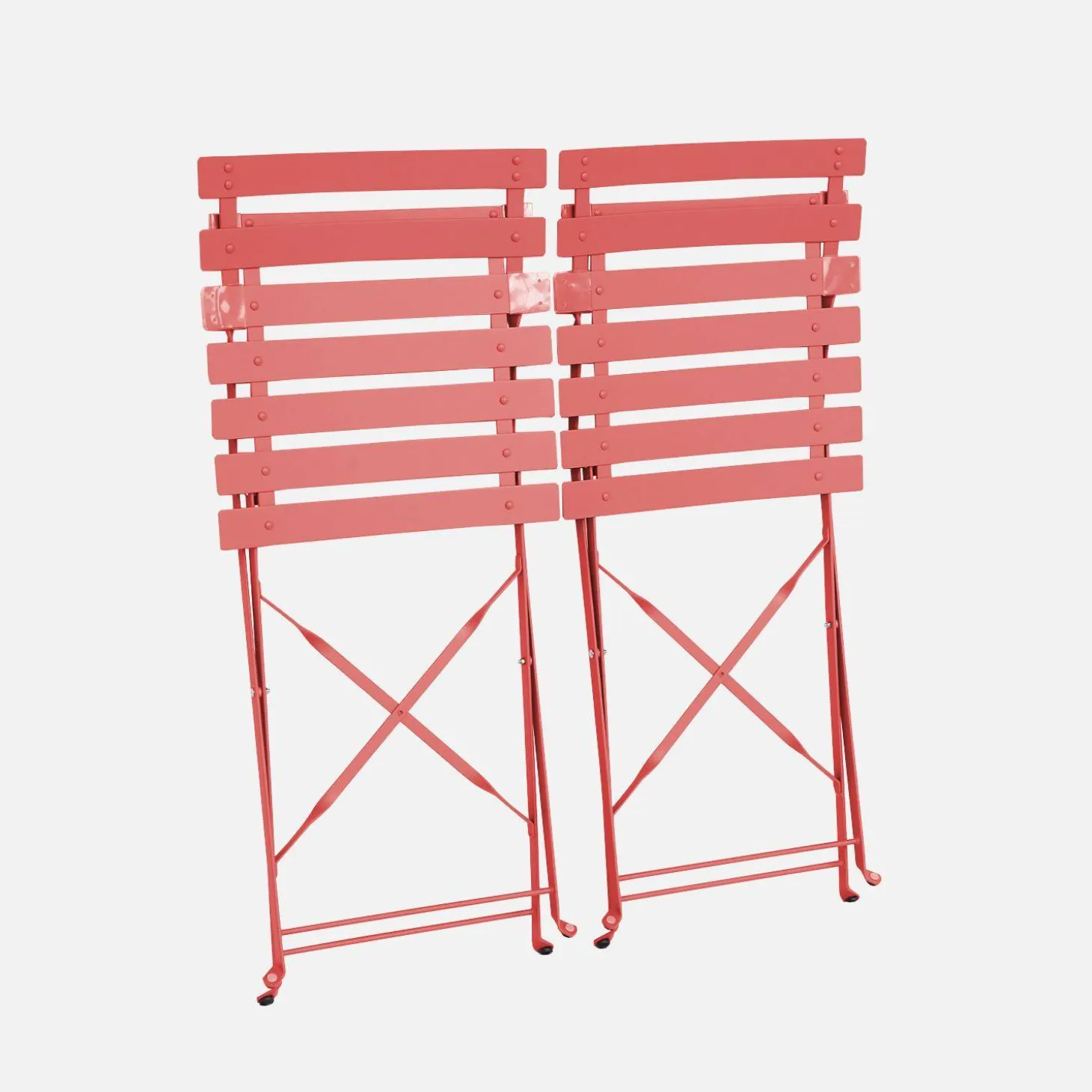 2er-Set klappbare Gartenstühle aus Stahl