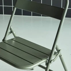 4er-Set klappbare Gartenstühle aus Stahl
