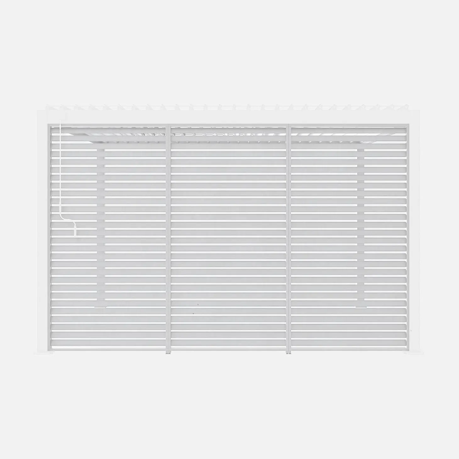 3er-Set Lamellenwände 130 cm für bioklimatische Pergola Aluminium 3x4m Triomphe