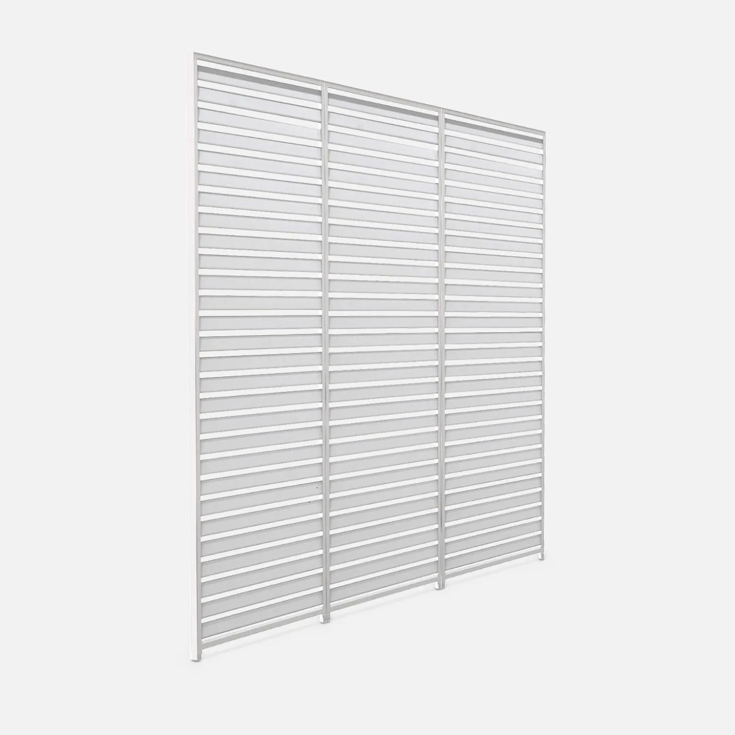3er-Set Lamellenwände 130 cm für bioklimatische Pergola Aluminium 3x4m Triomphe