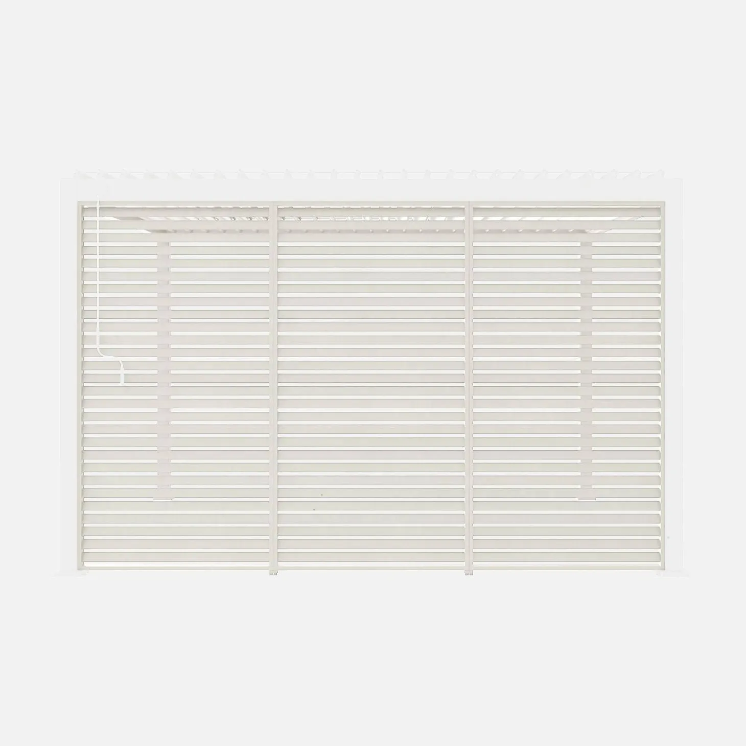 3er-Set Lamellenwände 130 cm für bioklimatische Pergola Aluminium 3x4m Triomphe