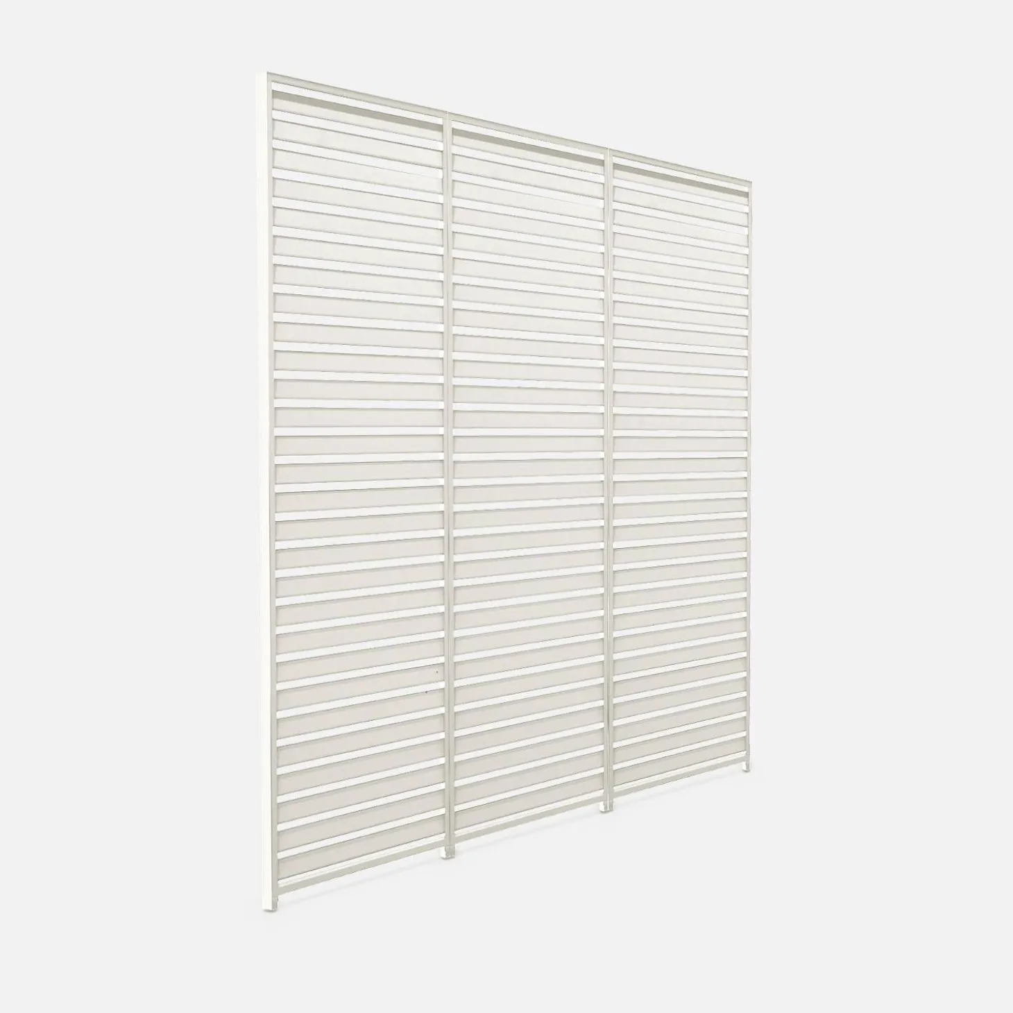 3er-Set Lamellenwände 130 cm für bioklimatische Pergola Aluminium 3x4m Triomphe