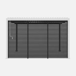 3er-Set Lamellenwände 130 cm für bioklimatische Pergola Aluminium 3x4m Triomphe