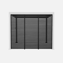 3er-Set Lamellenwände 100 cm für bioklimatische Pergola Aluminium 3x3m V2 4x3m 6x3m Triomphe