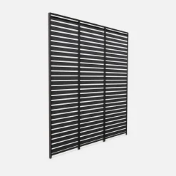 3er-Set Lamellenwände 100 cm für bioklimatische Pergola Aluminium 3x3m V2 4x3m 6x3m Triomphe