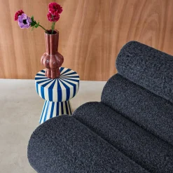 2er-Set modulare Lounge-Sessel mit Bezug im Alpaka-Look