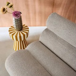 2er-Set modulare Lounge-Sessel mit strukturiertem Bouclé-Bezug