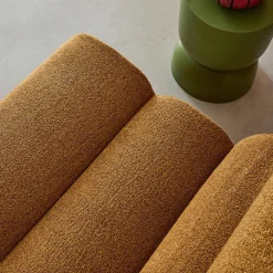 2er-Set modulare Lounge-Sessel mit strukturiertem Bouclé-Bezug