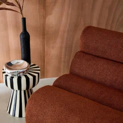 3er-Set modulare Lounge-Sessel mit strukturiertem Bouclé-Bezug