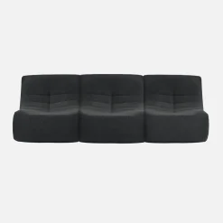 3er-Set modulare 1-Sitzer Sessel mit strukturiertem Bouclé-Bezug