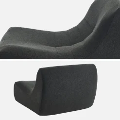 3er-Set modulare 1-Sitzer Sessel mit strukturiertem Bouclé-Bezug
