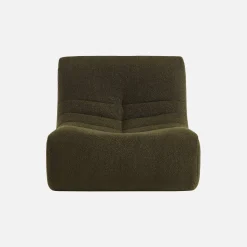 2er-Set modulare 1-Sitzer Sessel mit strukturiertem Bouclé-Bezug