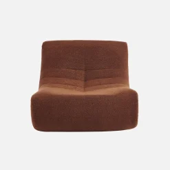 2er-Set modulare 1-Sitzer Sessel mit strukturiertem Bouclé-Bezug