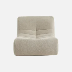 3er-Set modulare 1-Sitzer Sessel mit strukturiertem Bouclé-Bezug