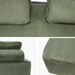 2er-Set modulare 2-Sitzer Sofas mit Cordbezug