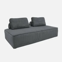 2er-Set modulare 2-Sitzer Sofas mit Cordbezug