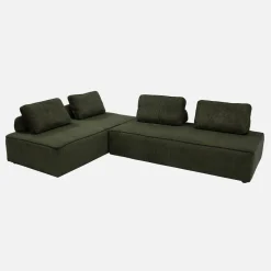 2er-Set modulare 2-Sitzer Sofas mit Cordbezug