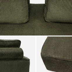 2er-Set modulare 2-Sitzer Sofas mit Cordbezug
