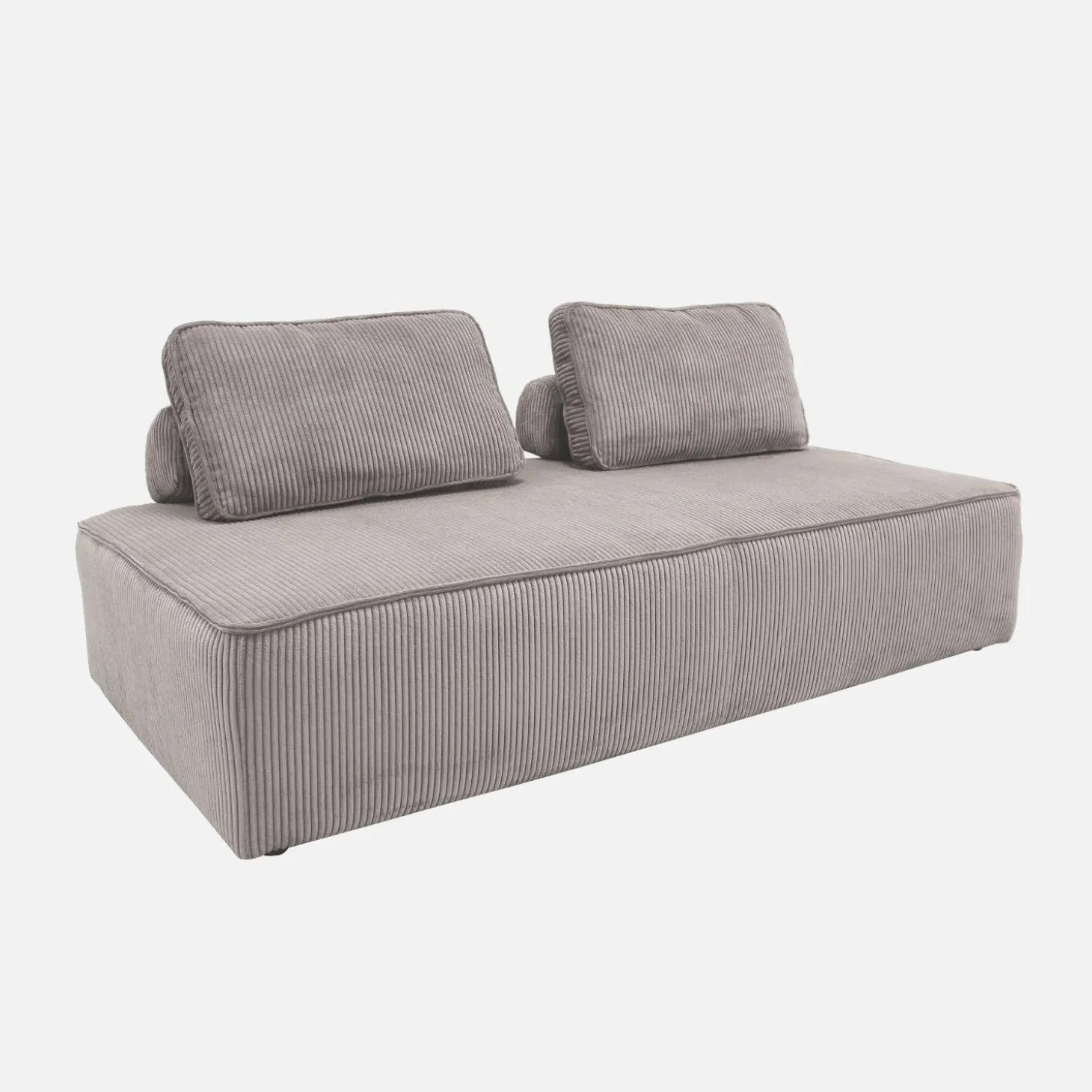 2er-Set modulare 2-Sitzer Sofas mit Cordbezug