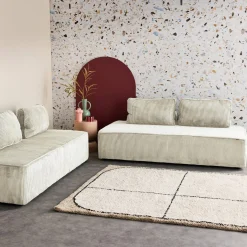 2er-Set modulare 2-Sitzer Sofas mit Cordbezug