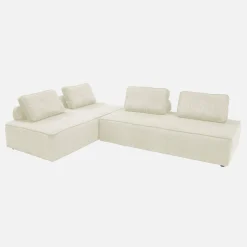 2er-Set modulare 2-Sitzer Sofas mit Cordbezug