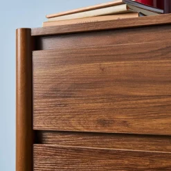 2er-Set Nachttische Holzdekor 2 Schubladen