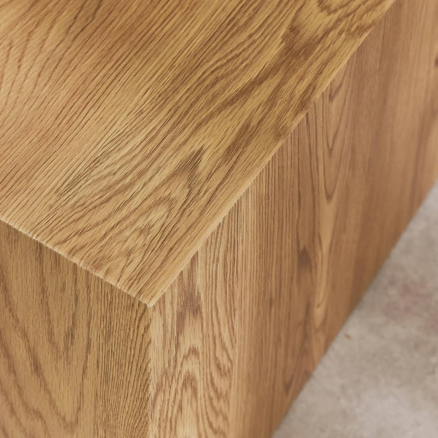 2er-Set quadratische Couchtische mit Holzoptik