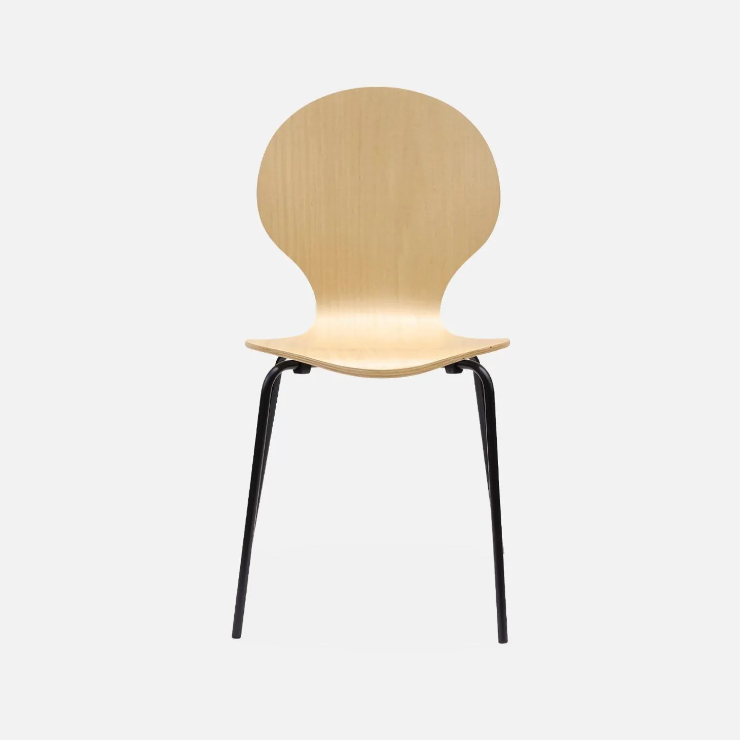 4er-Set Retro-Stühle, Holz und Sperrholz