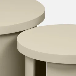 2er-Set runde Satztische für das Wohnzimmer