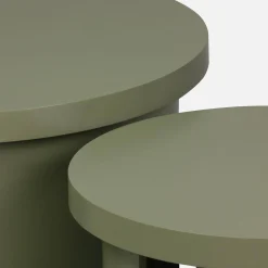 2er-Set runde Satztische für das Wohnzimmer