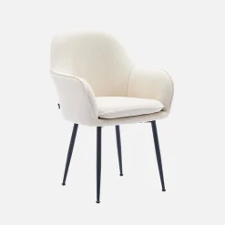4er Set Samt Sessel mit Metallbeinen
