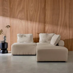 3er-Set Sessel Einsitzer für modulares Bouclé-Sofa