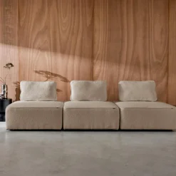 3er-Set Sessel Einsitzer für modulares Bouclé-Sofa