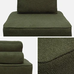 3er-Set Sessel Einsitzer für modulares Bouclé-Sofa