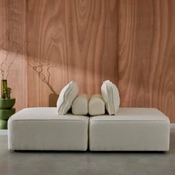 2er-Set Sessel Einsitzer für modulares Bouclé-Sofa
