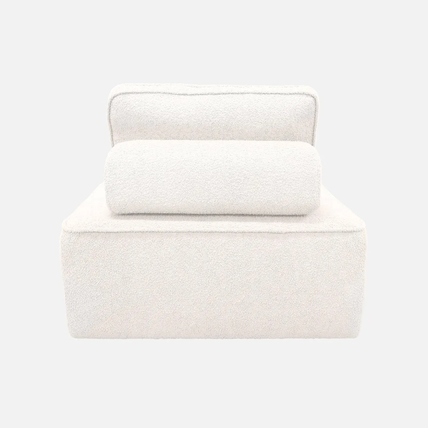 2er-Set Sessel Einsitzer für modulares Bouclé-Sofa