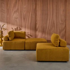 3er-Set Sessel Einsitzer für modulares Bouclé-Sofa